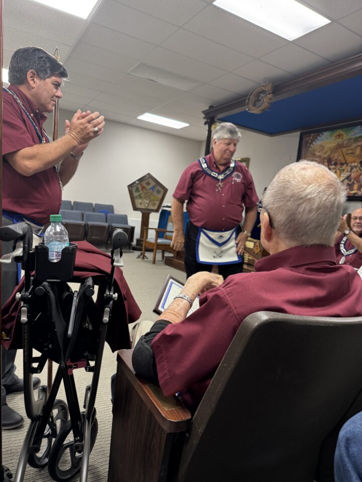 Br. Curtis Johnson — 40 year Certificate and Pin