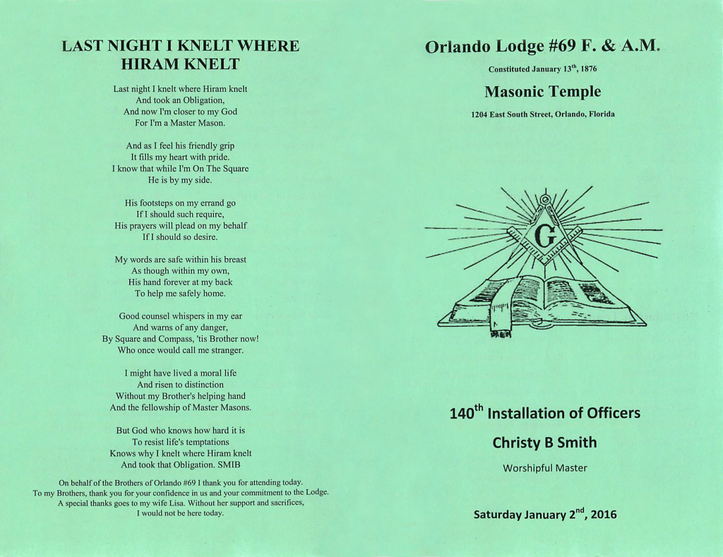 Orlando Lodge Installation 2016-1