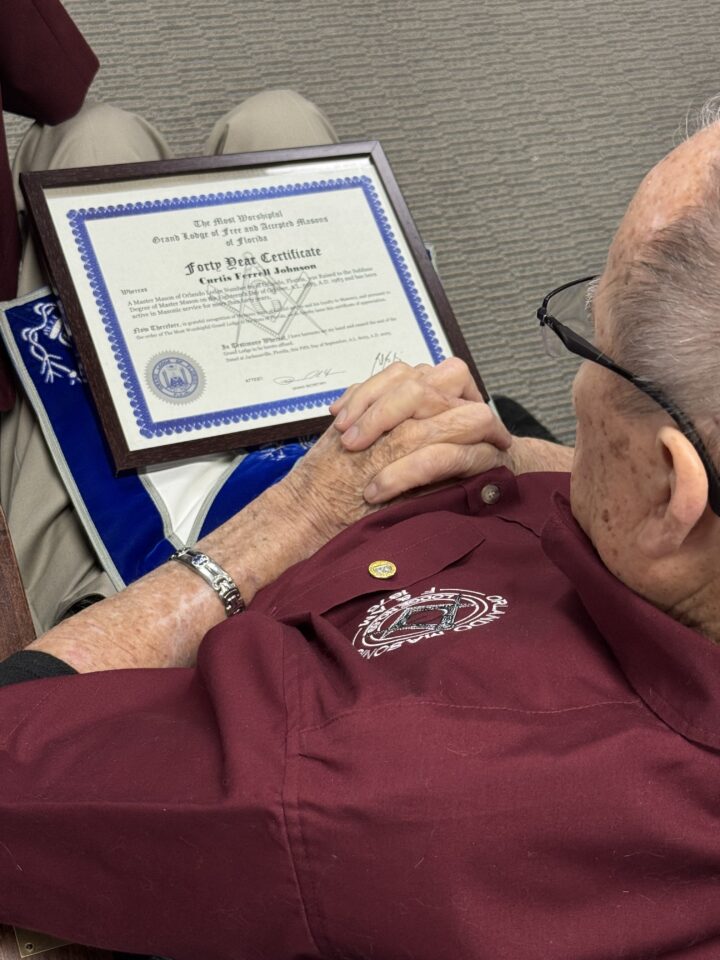 Br. Curtis Johnson — 40 Year Certificate and Pin