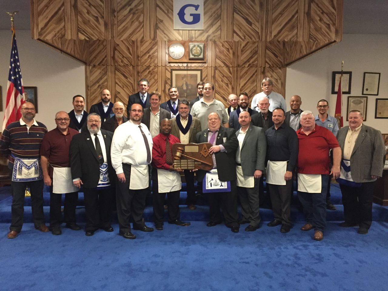 Gavel taken from Eola Lodge by Orlando Lodge 69 on March 19, 2019